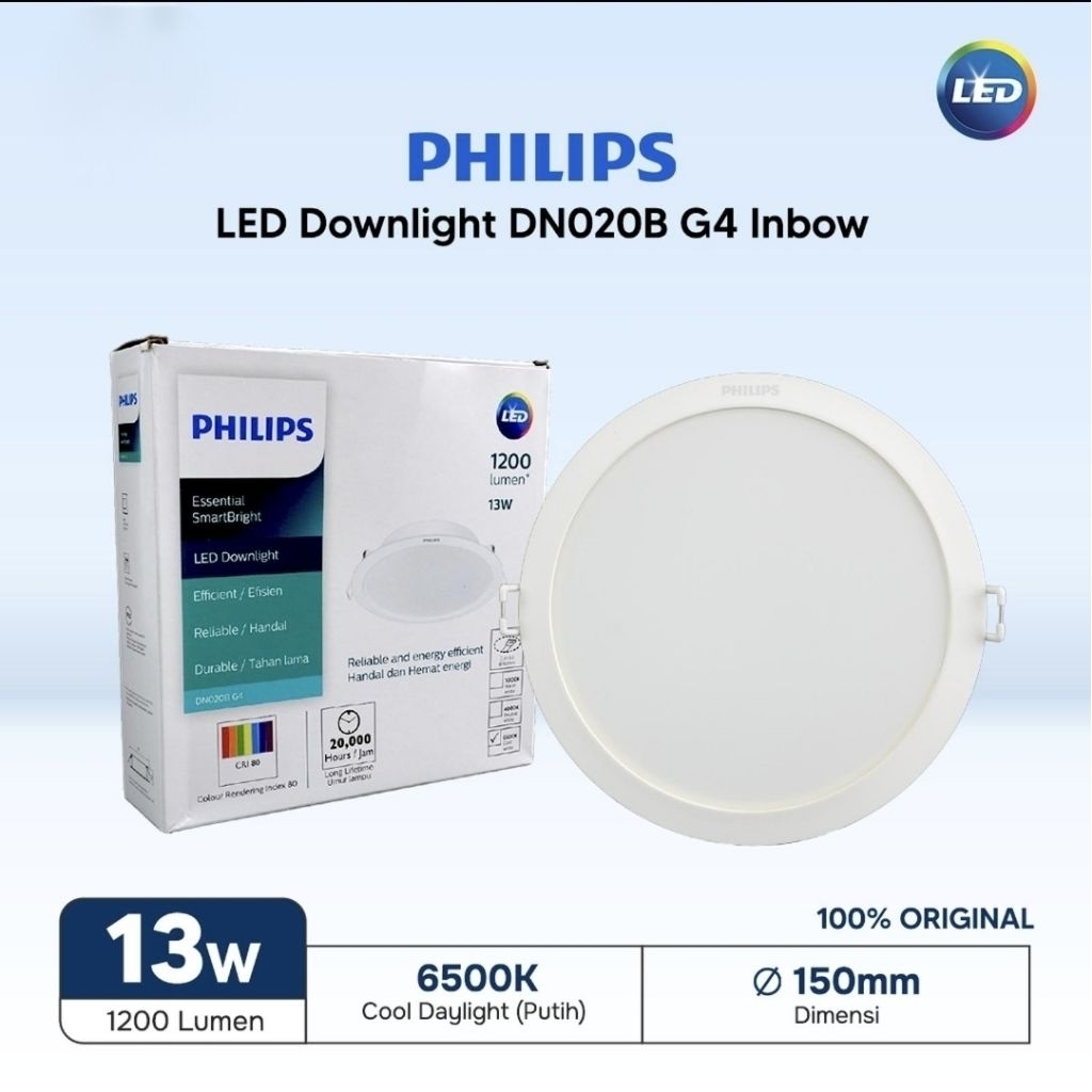 Philips Downlight LED DN020B G4 13W 13 W 13Watt 13 Watt Inbow G3