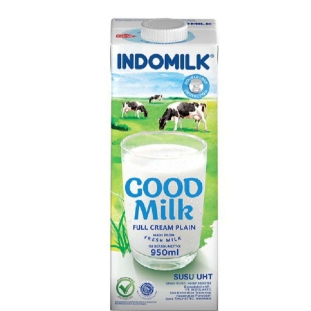 Indomilk Good Milk Full Cream Plain 950ml – Susu UHT Full Cream