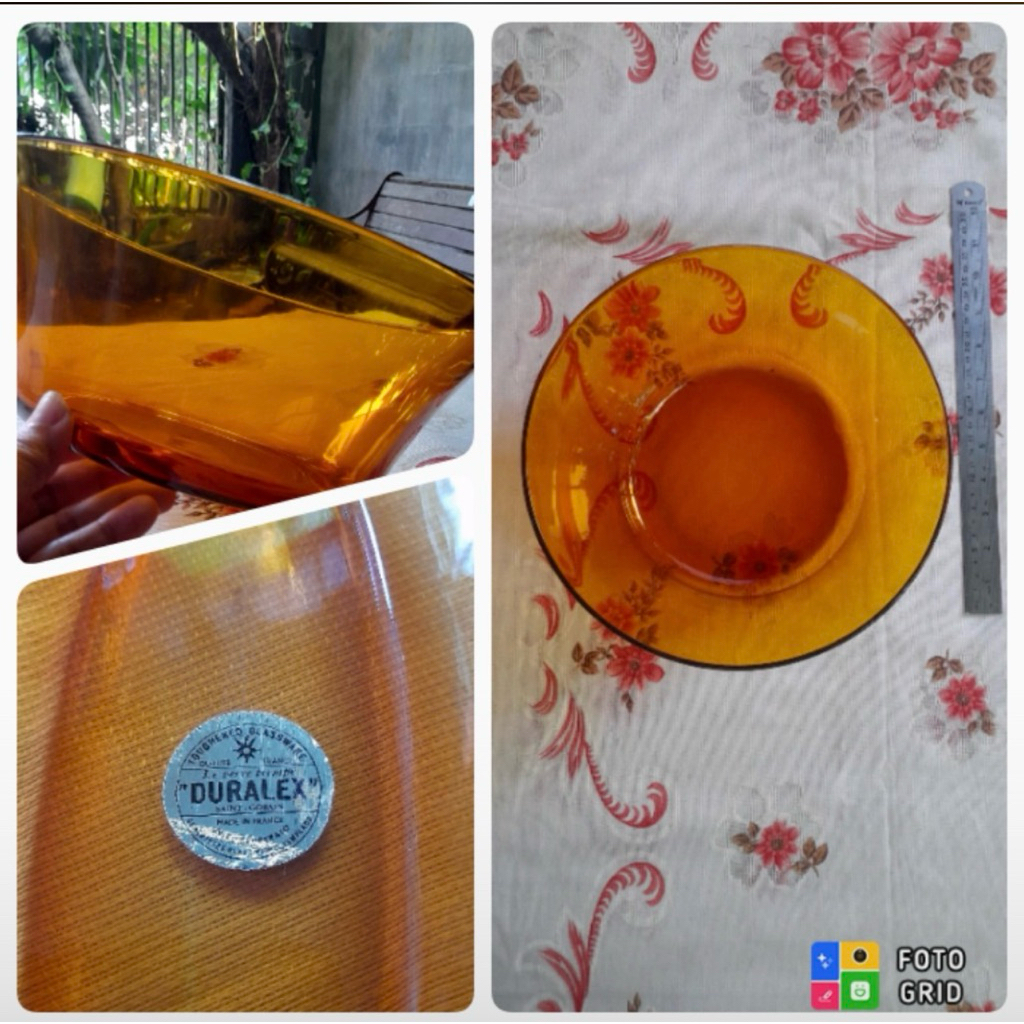 amber glass bowl Duralex original