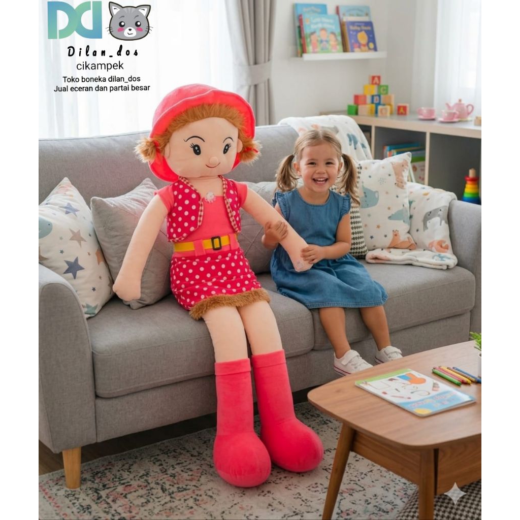 Boneka cindy cantik jumbo 70 cm Cindy rok