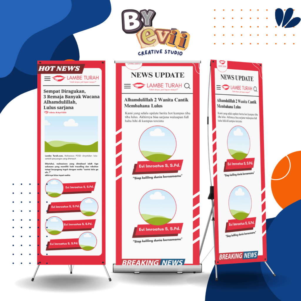 BANNER SIDANG LAMBE TURAH | VIRAL | BANNER WISUDA | BANNER KEKINIAN | BANNER MURAH