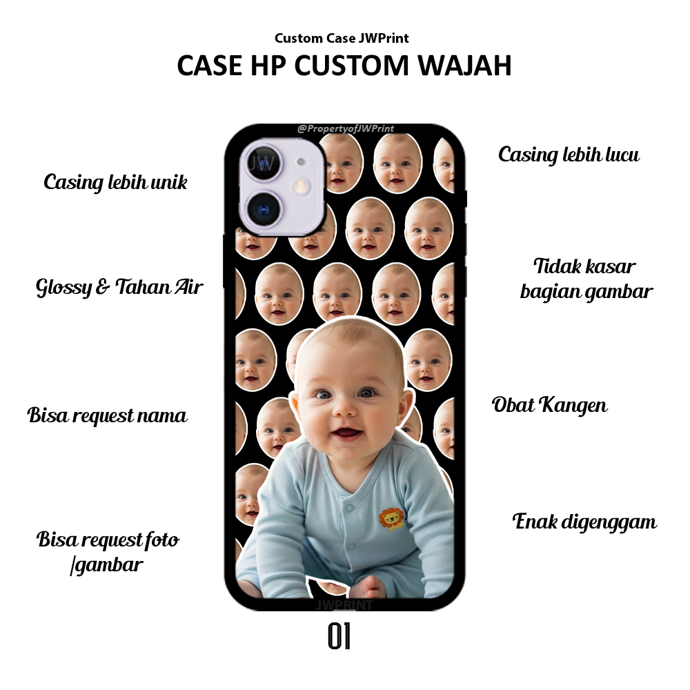 Case Custom | Case Custom Foto | Custom Case Hp JWPrint Banyak Wajah