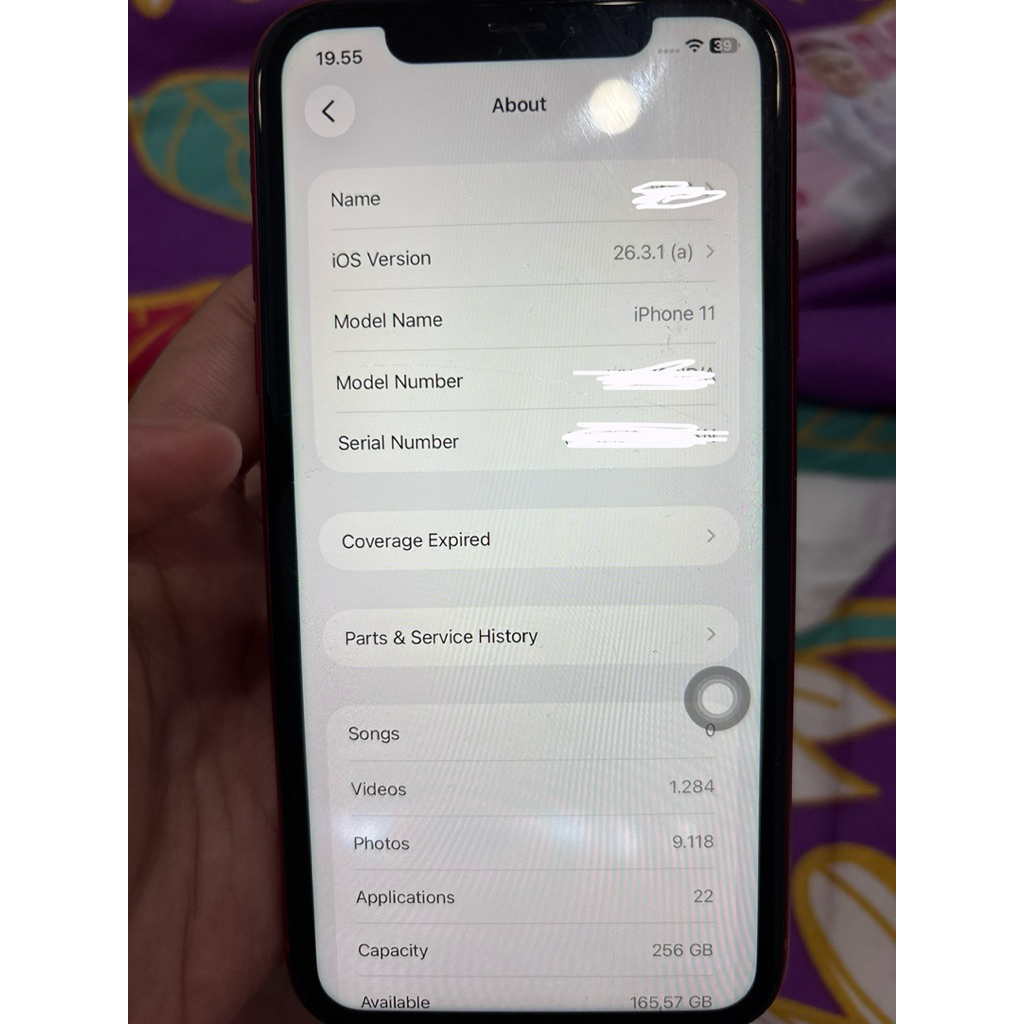 iPhone 11 256GB Red Original Ex Digimap Unit+Box Minus Baca Deskripsi