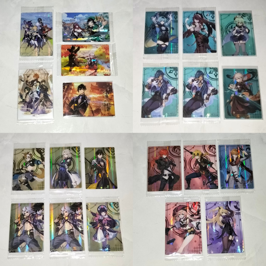 Genshin Wafer Card Kazuha Diluc Tartaglia Albedo Itto Eula Pc