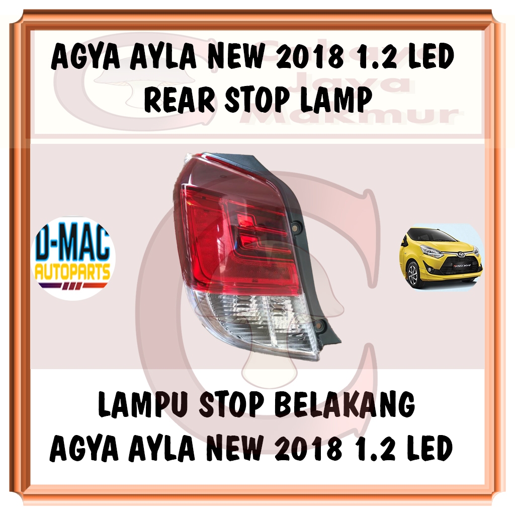 PCS Lampu Stop Lamp Rem Sein Sen Belakang Toyota Agya Daihatsu Ayla 1.2 1200cc 2018 2019 2020 Led