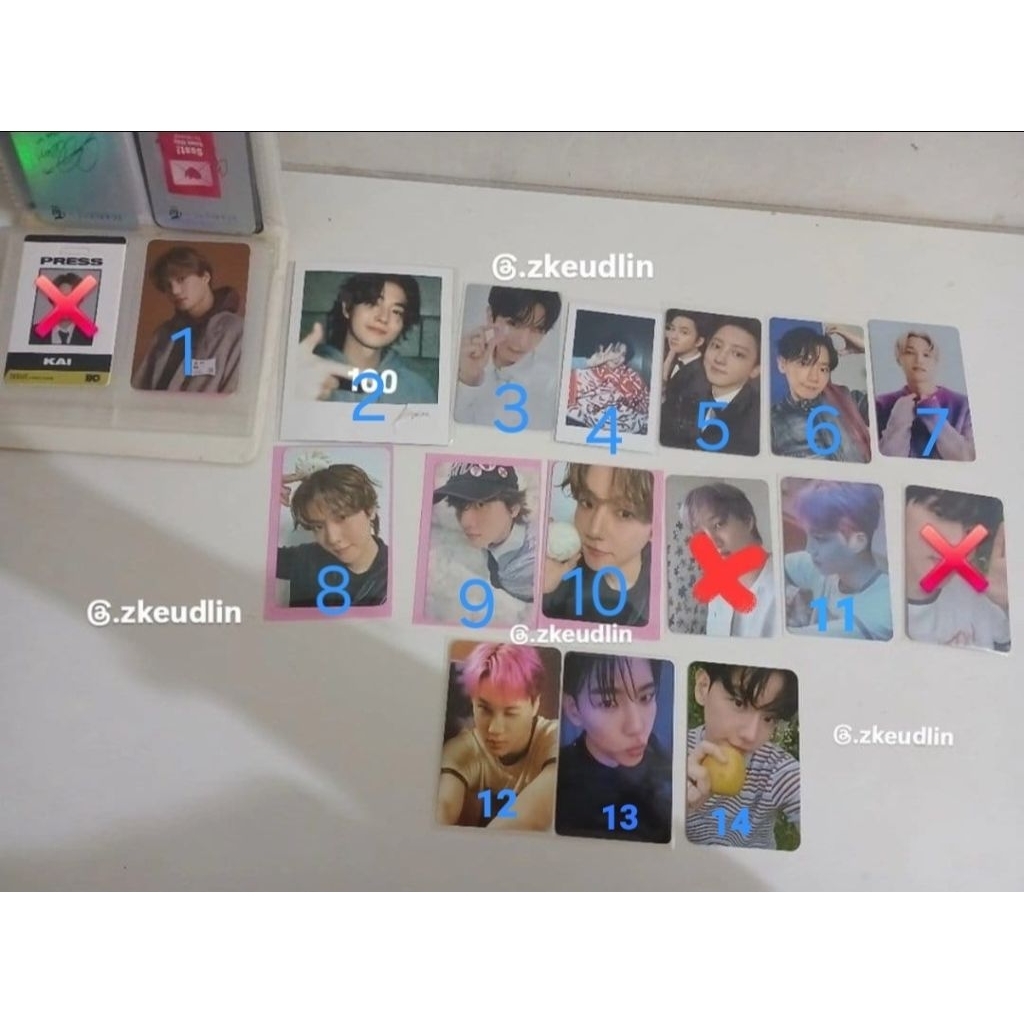 PHOTOCARD EXO OFFICIAL PC EXO OFFICIAL PHOTOCARD KAI EXO OFFICIAL PHOTOCARD CHANYEOL EXO OFFICIAL PH