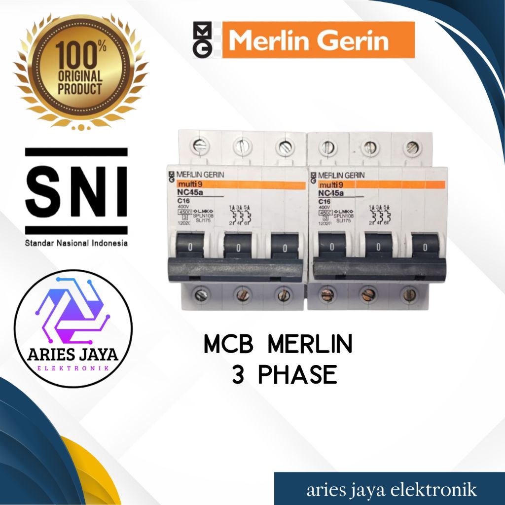 MCB Merlin gerin 3phase Al amper