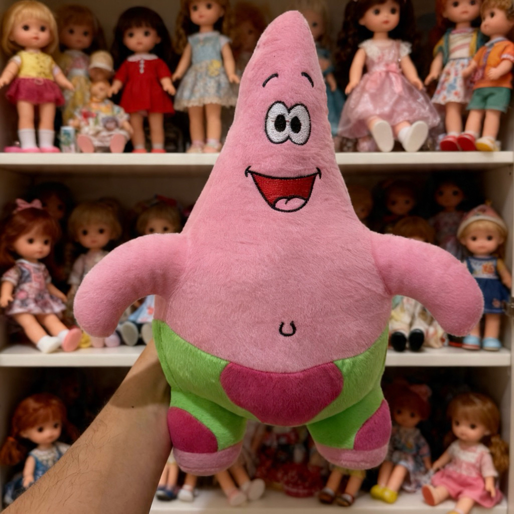Boneka Patrick Star Jumbo 40cm Plush Original Karakter SpongeBob SquarePants – Boneka Lucu Lembut Ka