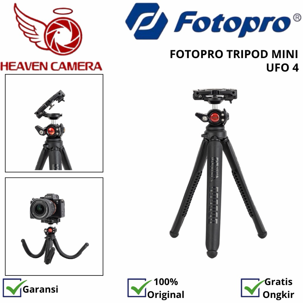 Fotopro Ufo 4 Mini Tripod Fleksibel For Camera Smartphone And Action Camera