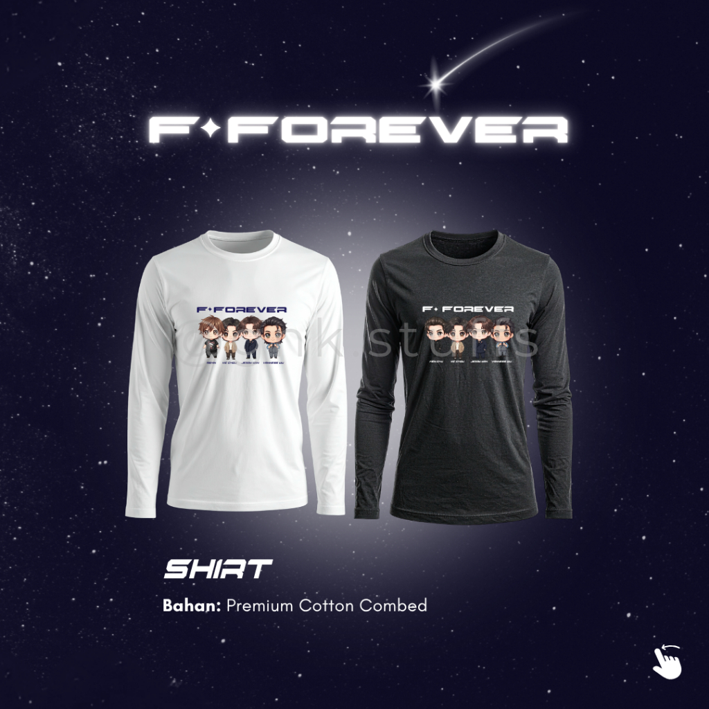 LENGAN PANJANG - Merchandise F4 Meteor Garden Konser Jakarta - Kaos F4