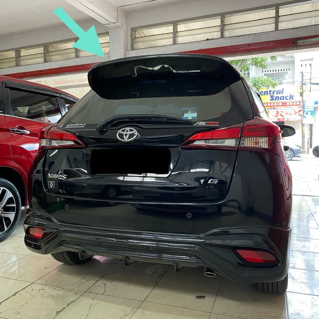 wing spoiler spoon mobil Toyota Yaris 2NR tahun 2019up Carbon Kevlar asli