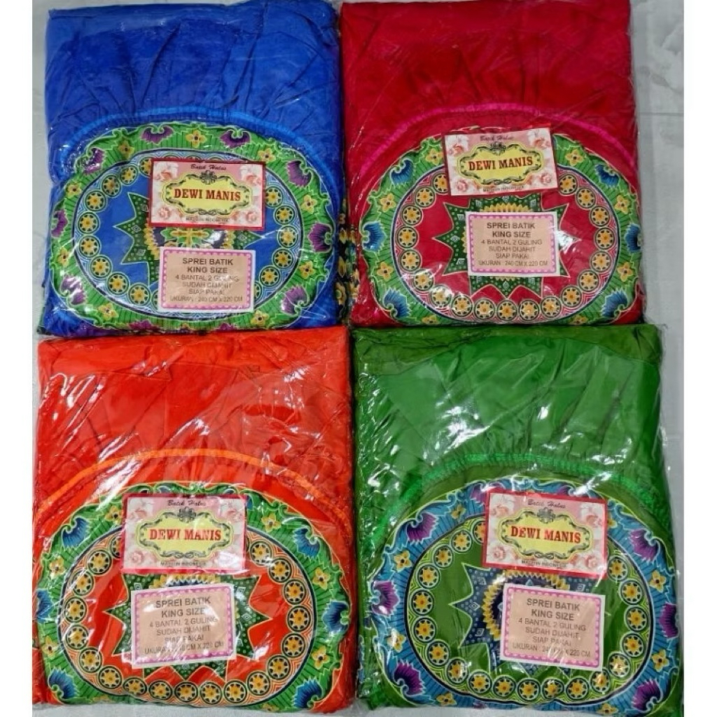 SPREI BATIK JADUL UKURAN 180x200 (No1) 4Bantal 2Guling