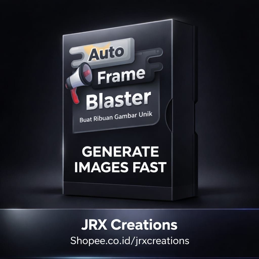 AUTO FRAME BLASTER SOFTWARE PEMBUAT RIBUAN GAMBAR UNIK MARKETPLACE FB IG DIGITAL MARKETING ONLINE PE