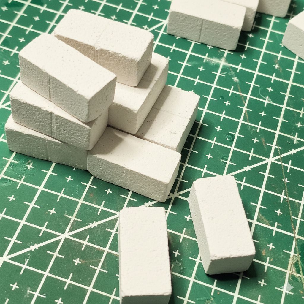 MINIATUR BATU BATA PUTIH 1 PCS / DIORAMA / MAKET BATU BATA / BATU BATA MINI