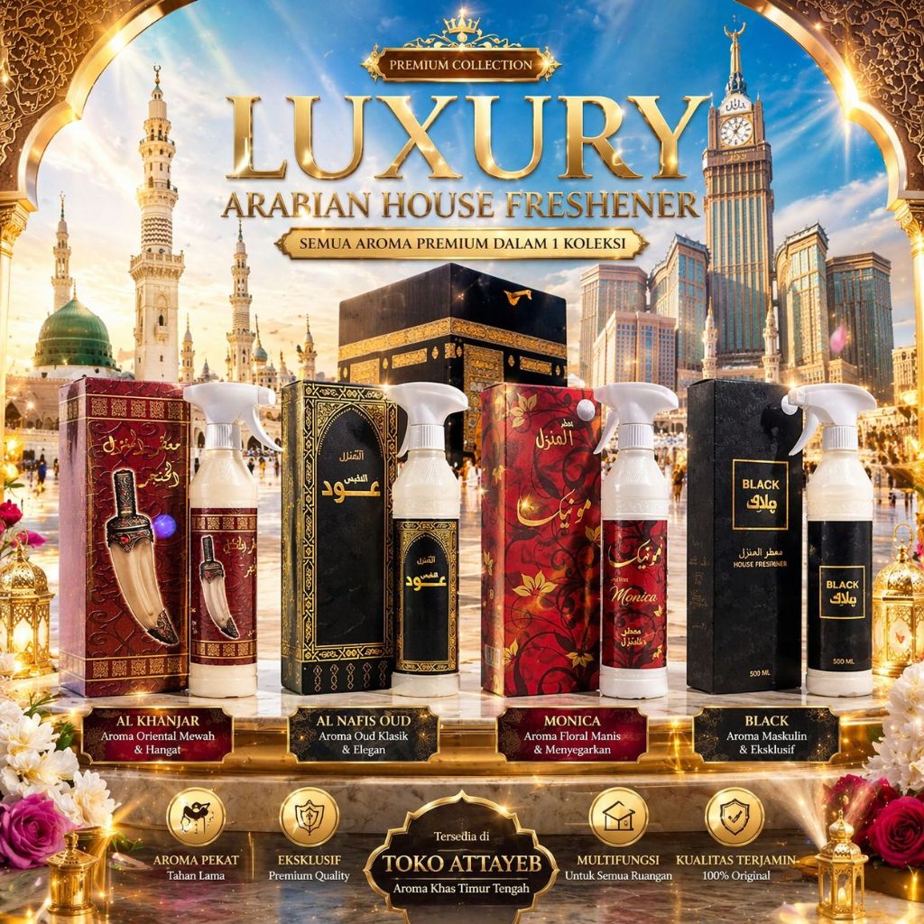 Banafa Oud Pengharum Ruangan Al Khanjar Aroma Dupa Arab BLACK Oud , Sabaya Original 500ml Spray