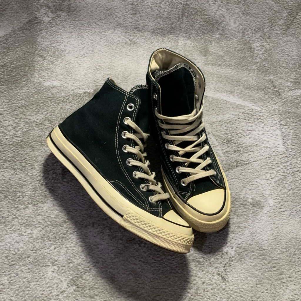 CONVERSE 70s HIGH BLACK WHITE (used original)