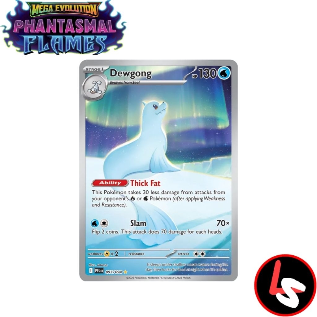 Dewgong 097/94 (Illustration Rare) - Phantasmal Flames