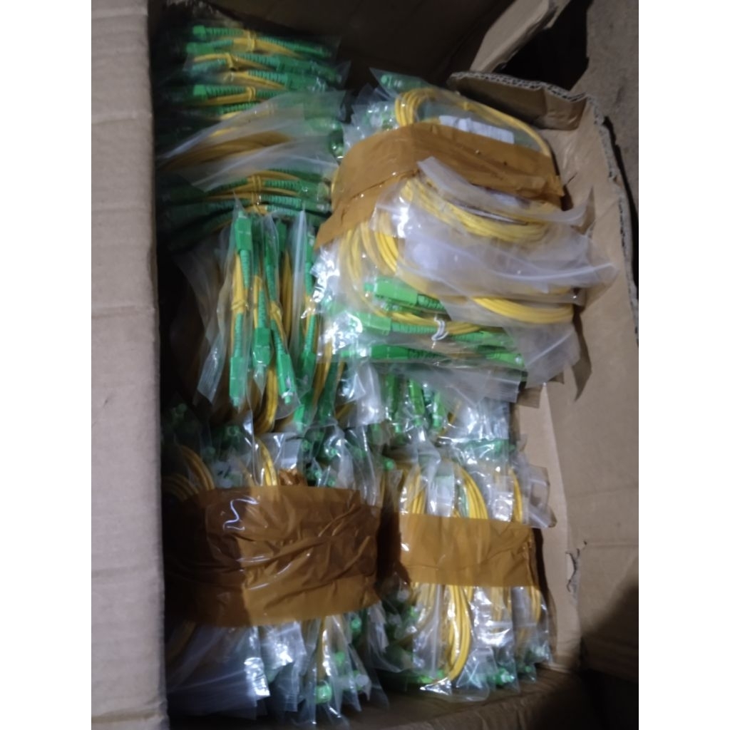 KABEL OPTIK KUNING ORI ZTE F670L OPTICAL PATCH CORD KONDISI BARU UNIT
