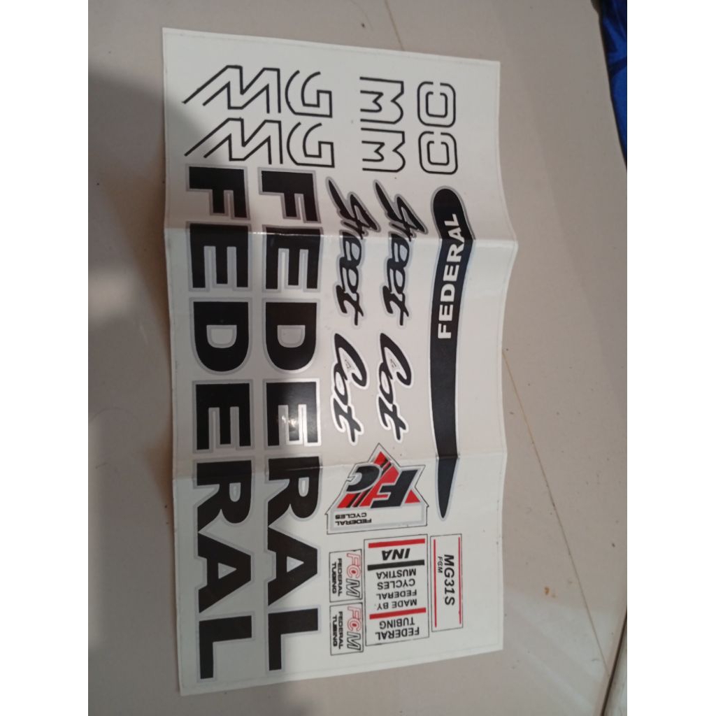 Stiker Sepeda Federal Street Cat
