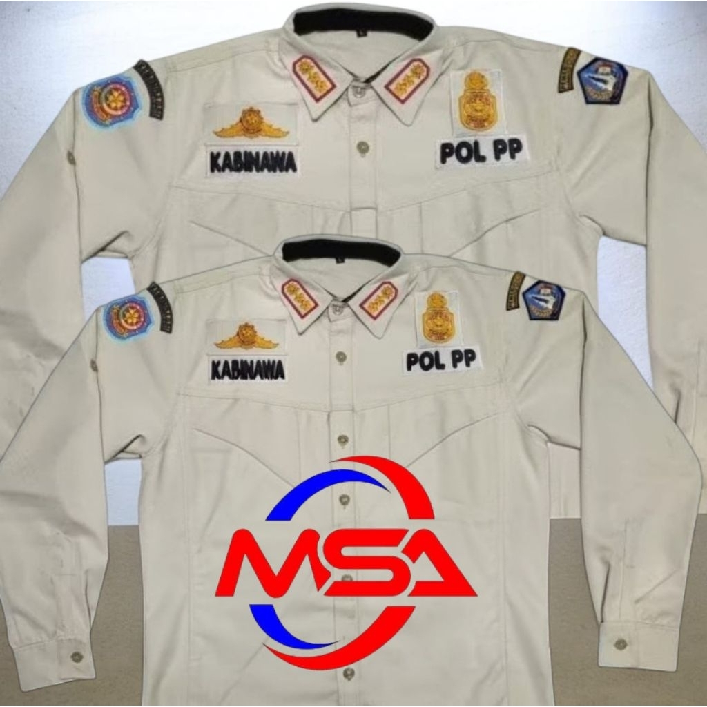 kemeja POL PP lengan panjang seragam POL PP lengan panjang baju POL PP lengan panjang