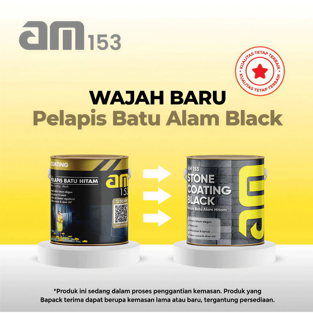 CAT Pelapis Batu Alam  Hitam AM 153