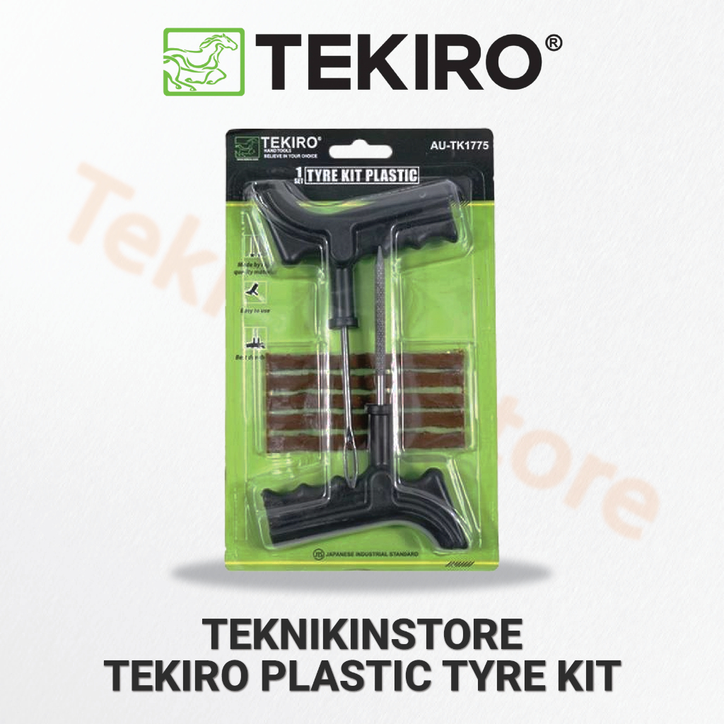 TEKIRO alat tambal ban tubles 1 set gagang plastik / alat tambal ban tubles