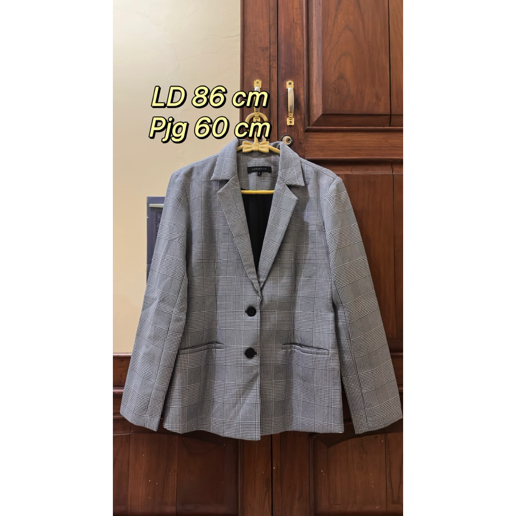 Blazer formal merk connection size S warna abu