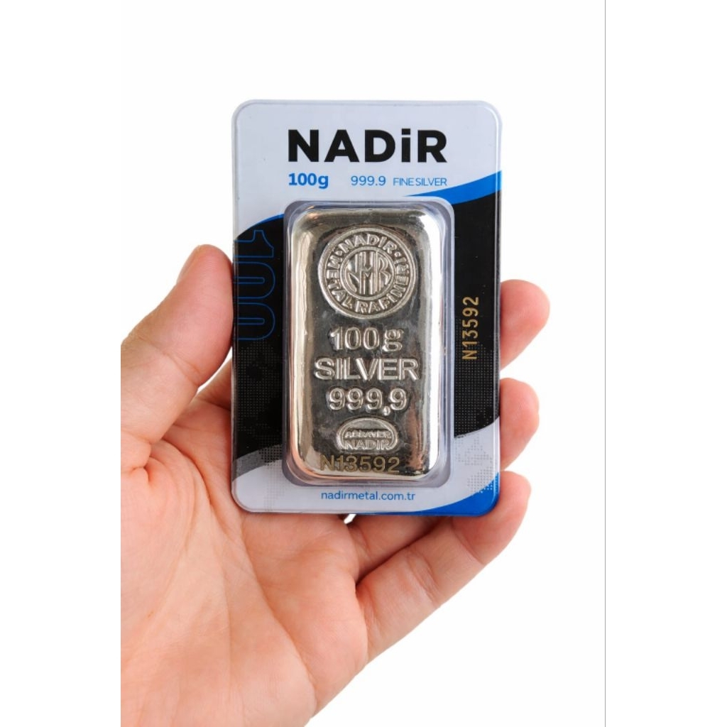 Perak Batangan Nadir 100 gr dengan Kadar 999.9