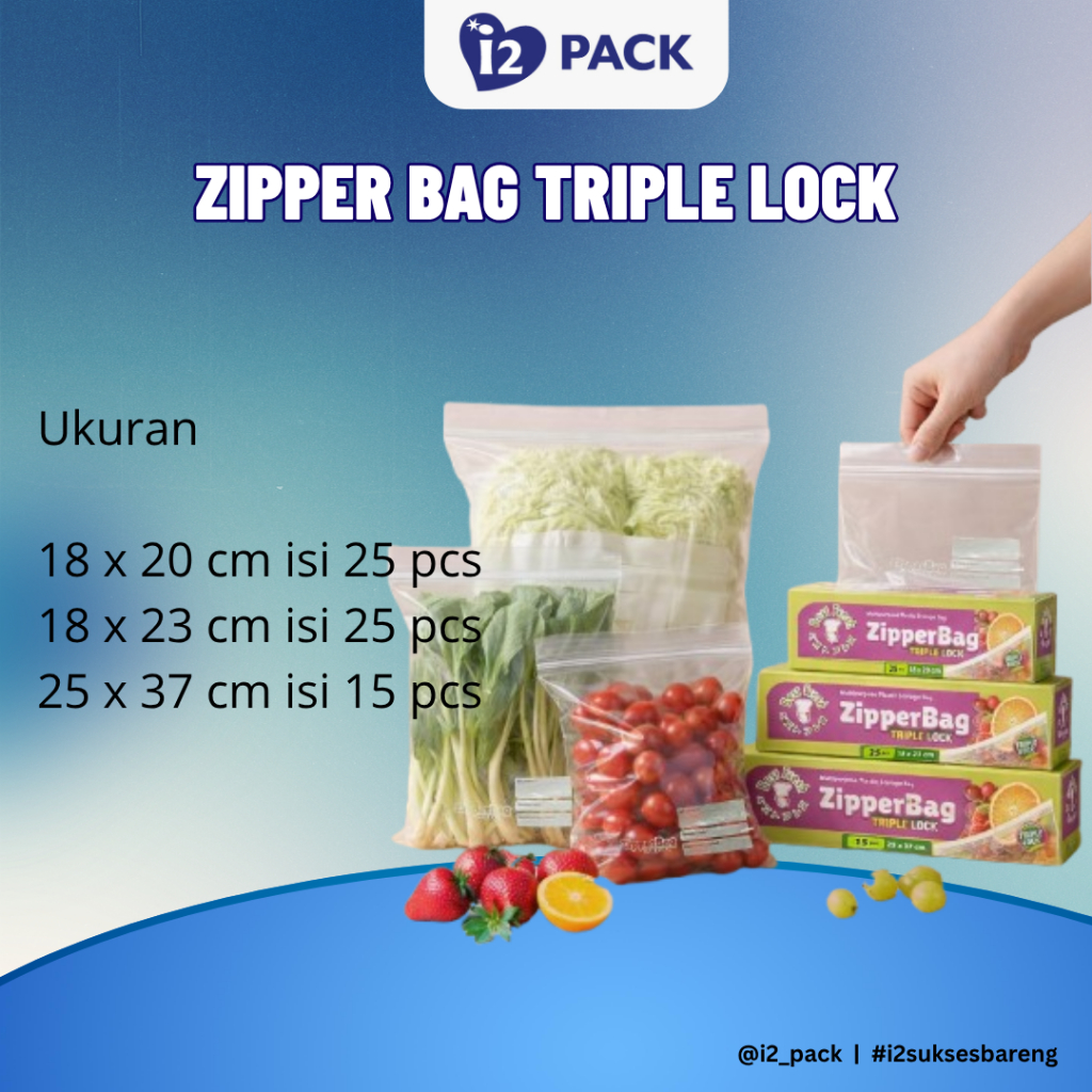 Zipper Bag Triple Lock/ Kantong Penyimpanan Makanan Zipper Bag