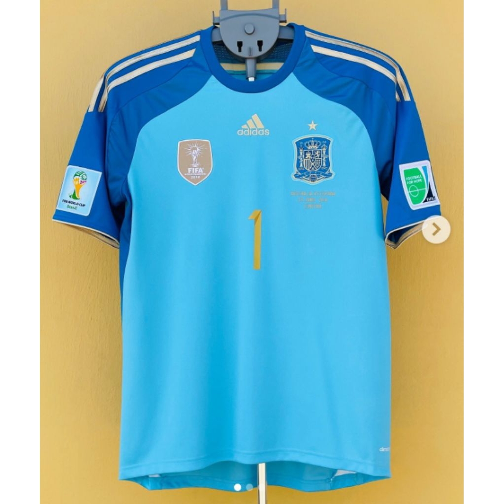 Full printing - Jersey Kiper Spanyol 2014 - Goalkeeper Spain 2014 - Gratis request nama dan nomor pu