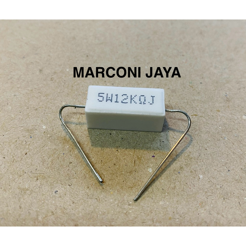 Resistor 12K ohm 5watt Putih
