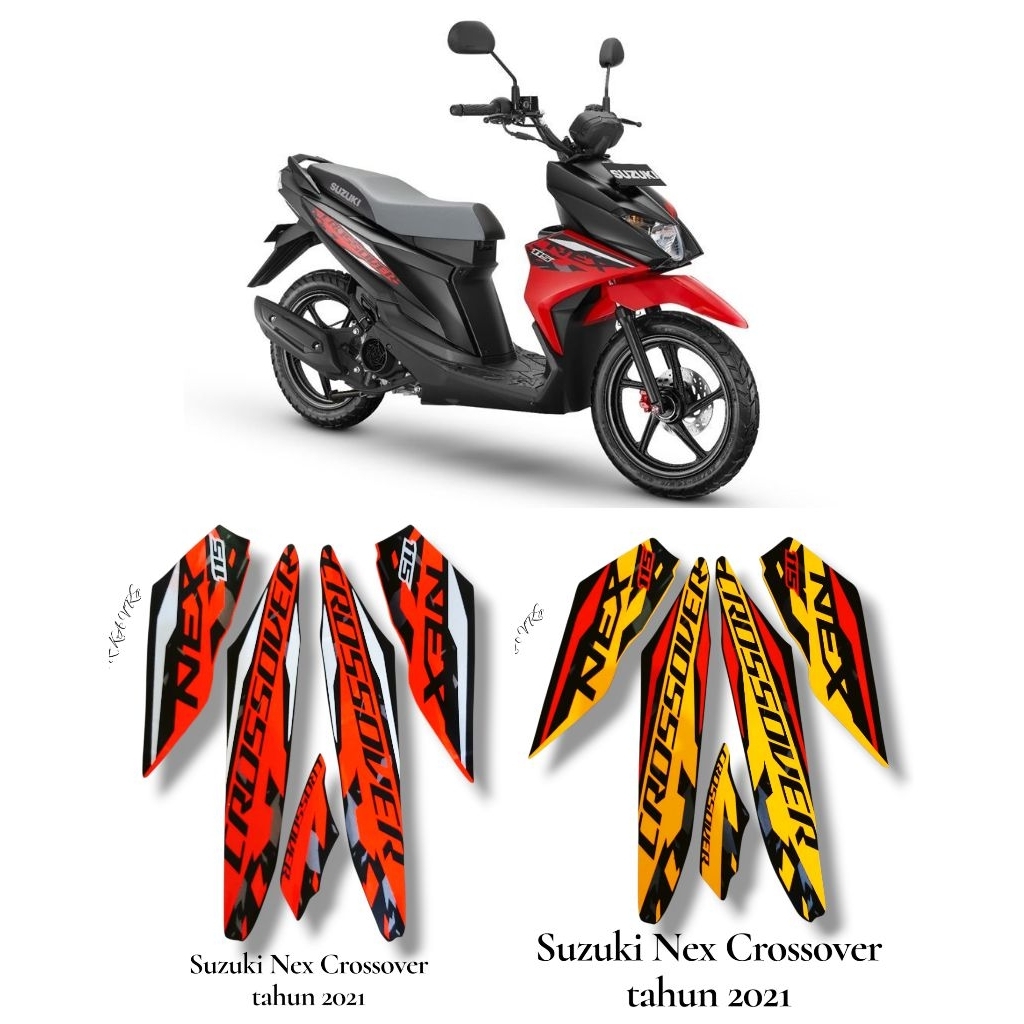 Stiker Sticker Striping Polet Motor Suzuki Nex Crossover tahun 2021  / List Motor Suzuki Nex Crossov