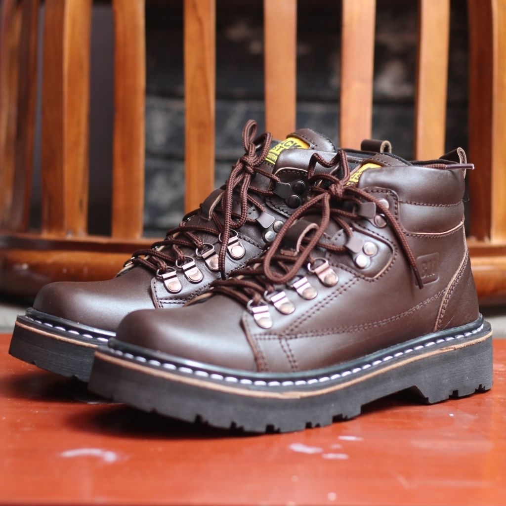 BLACKMASTER HADROCK - Sepatu Boots Tinggi Pria Kulit Sapi Asli