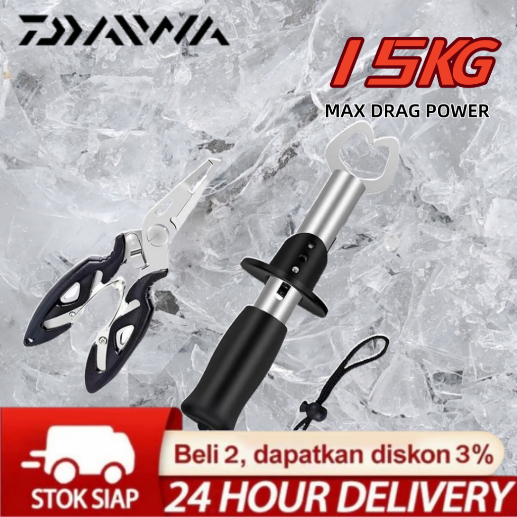 DAIWA Eksklusif untuk grip timbangan meteran dan gunting tang kail pancing