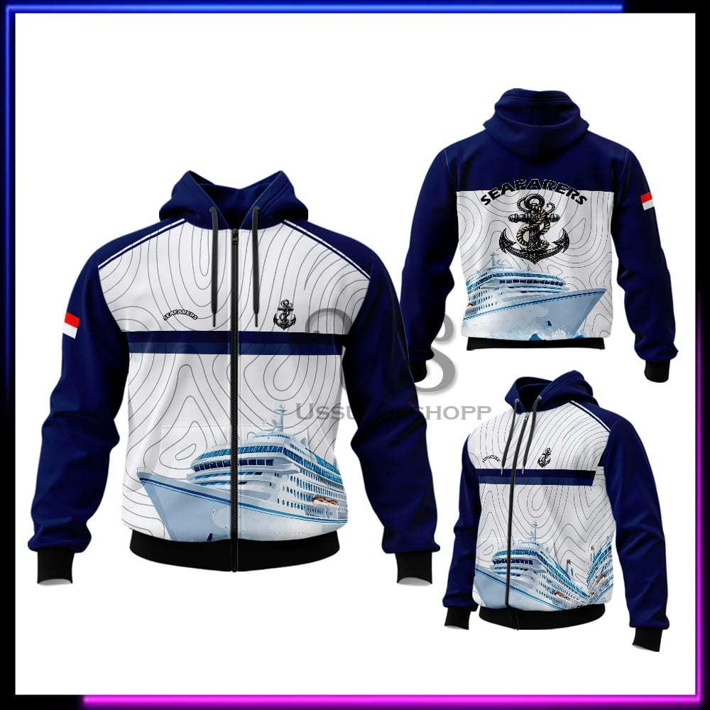 Jaket Pelaut Seafarers Pria / Bomber Seafarers Indonesia / Jaket Taruna Pelayaran Jaket Pelaut