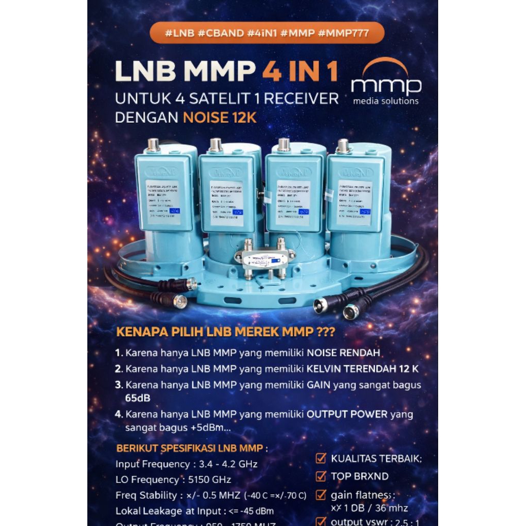 LNB C BAND 4 IN 1 MMP 777