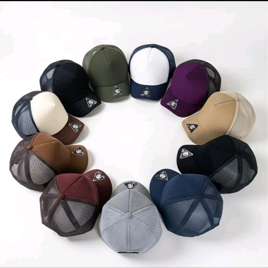 Topi Trucker Polos Corduroy Lidah Pendek