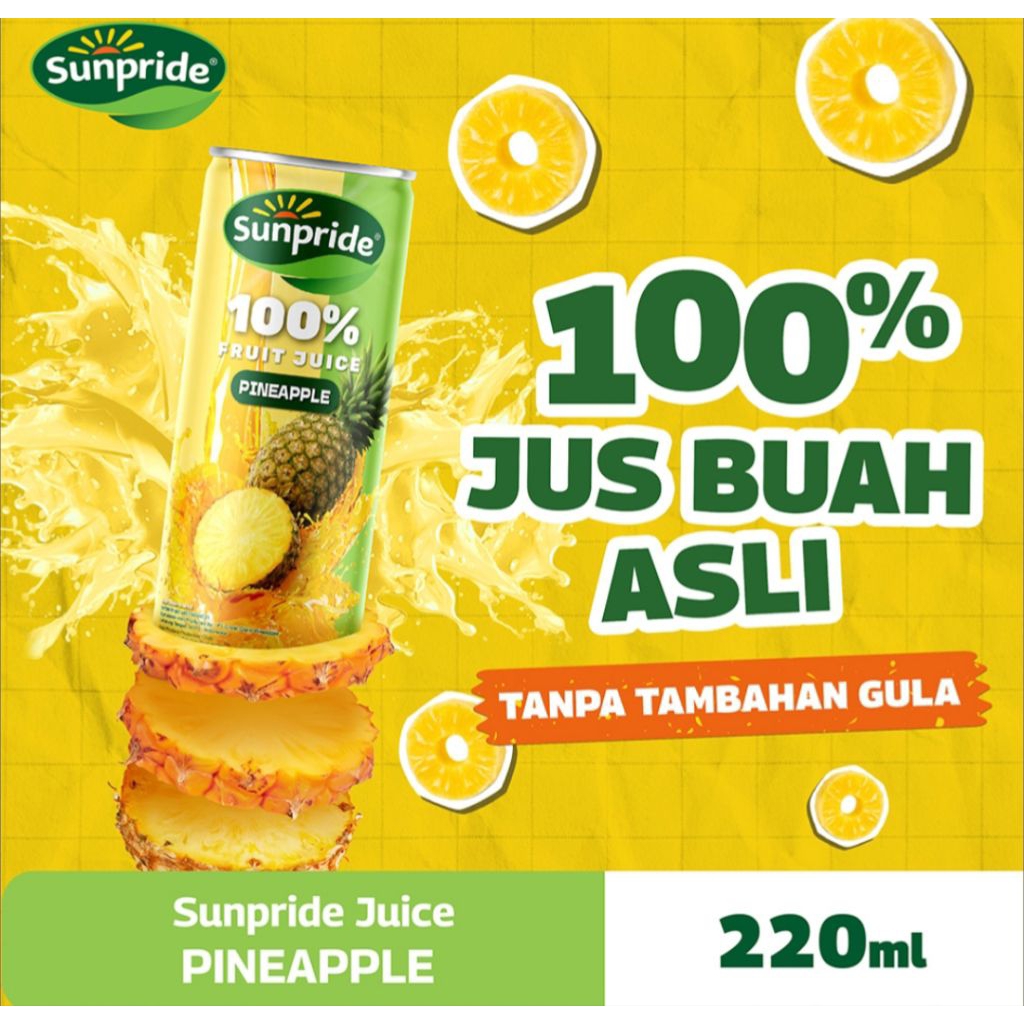 Sunpride Jus Buah Nanas Kaleng 220 ml