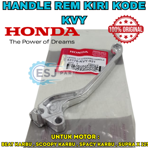 HANDLE REM KIRI HONDA KODE-KVY BEAT KARBU SCOOPY KARBU SPACY KARBU SUPRA X 125 PRODUK ORI 100% .
