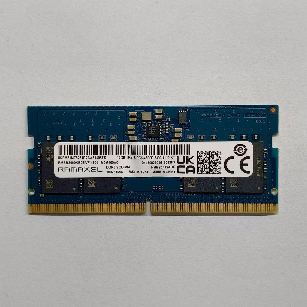 Ram Laptop Sodim RAMAXEL 12GB 4800Mhz CL40 DDR5 Copotan Unit Baru Laptop Lenovo Log Normal Tested Or