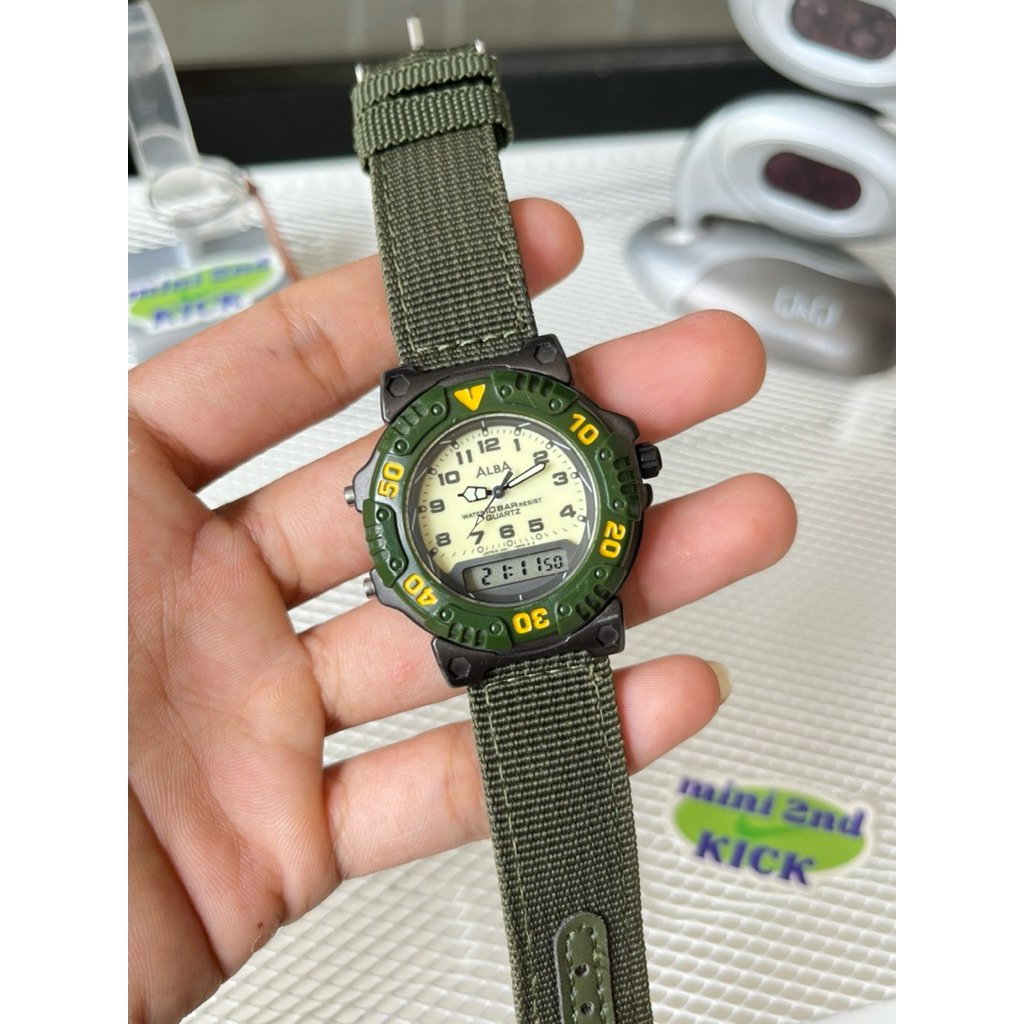 Rare Vintage ALBA ANADIGI MILITARY Watch, jam alba vintage