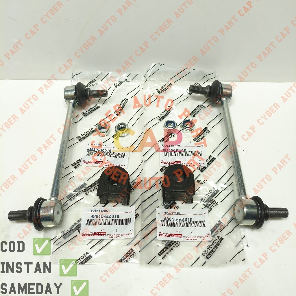 Link Stabilizer + Karet Stabil Depan 2 Set 4Pc Toyota Grand New Avanza / Xenia / Veloz 2016-2019 Ori