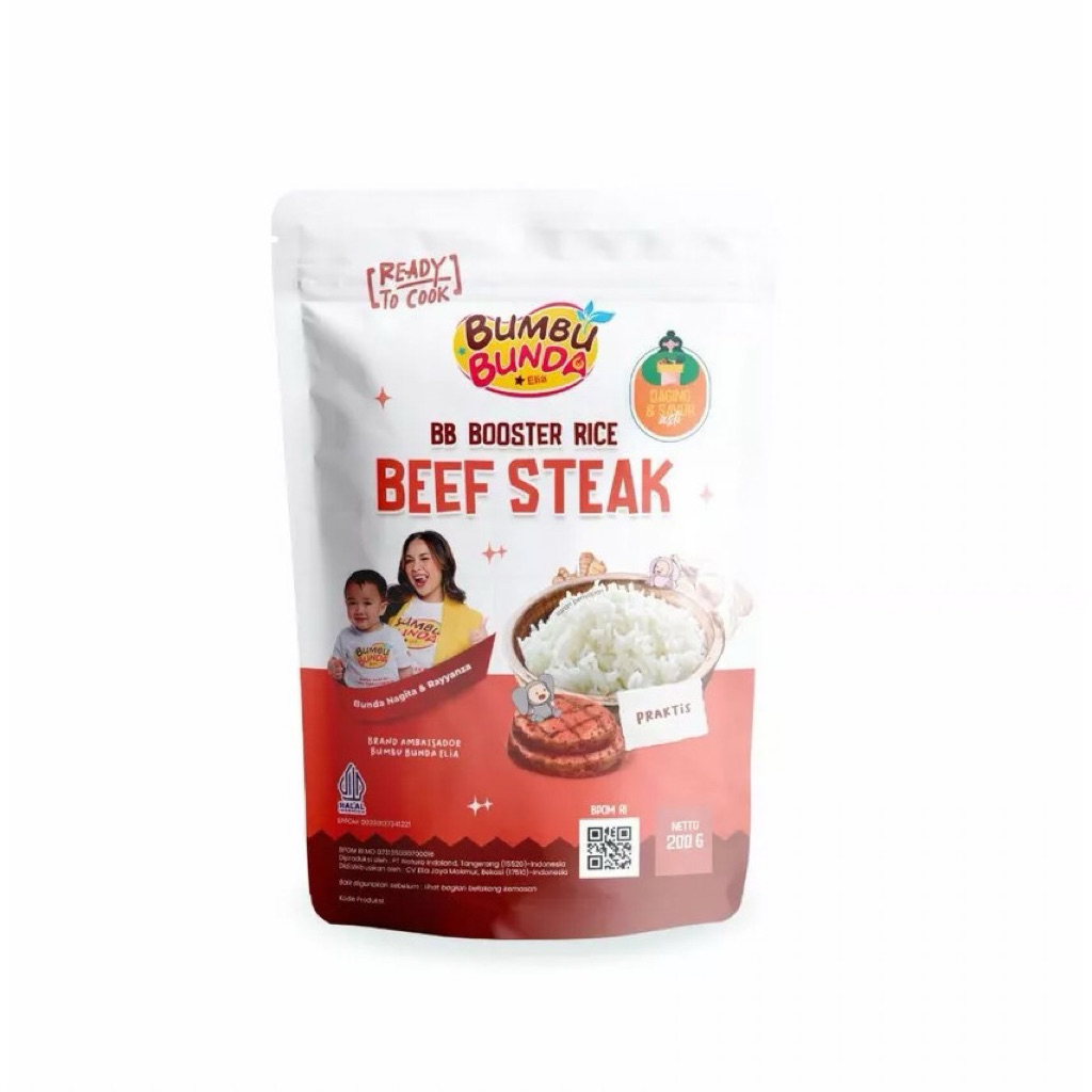 Bumbu Bunda Elia BB Booster Rice Beef Steak.