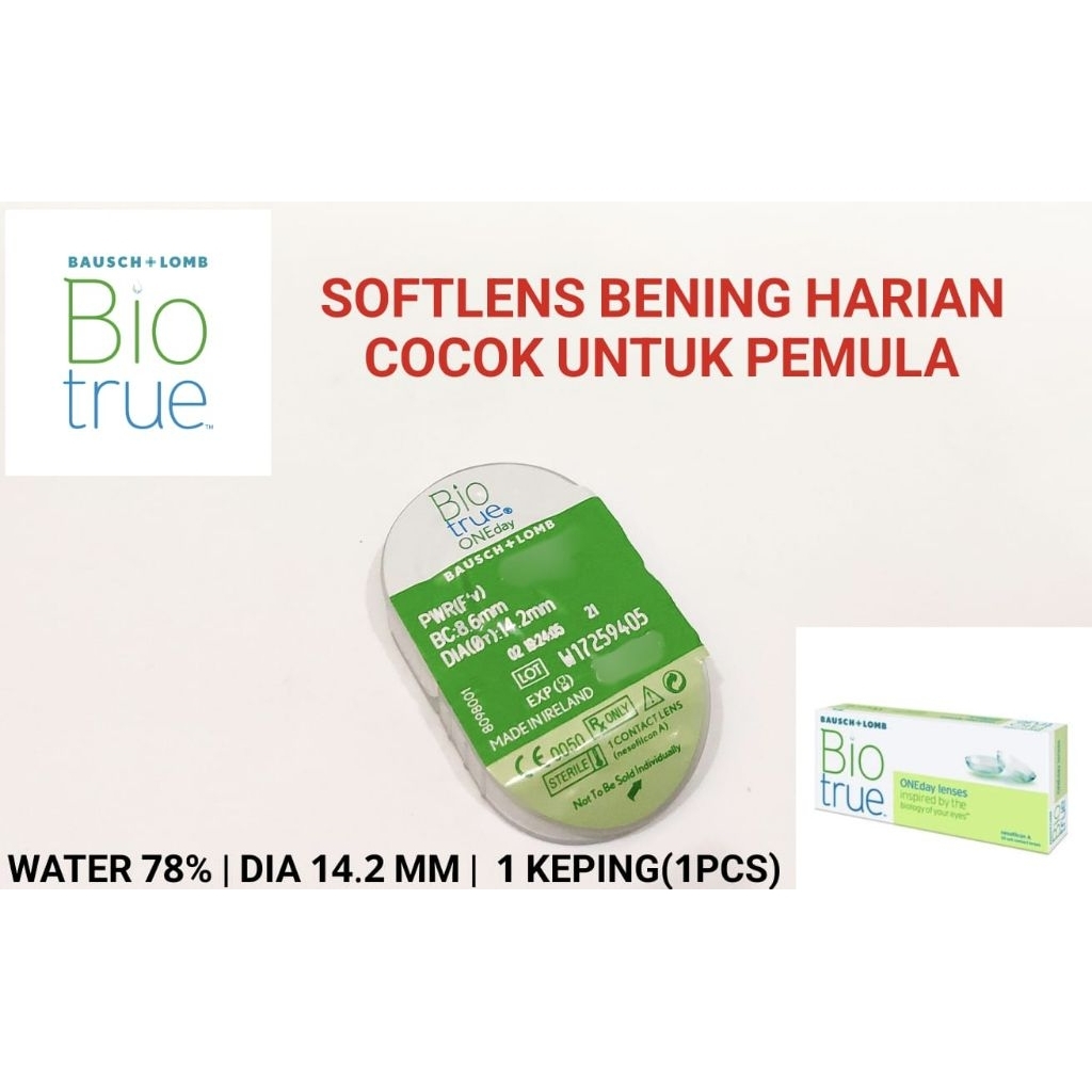 ECERAN Softlens Bening BIO TRUE Biotrue Daily Disposable by Bausch and Lomb
