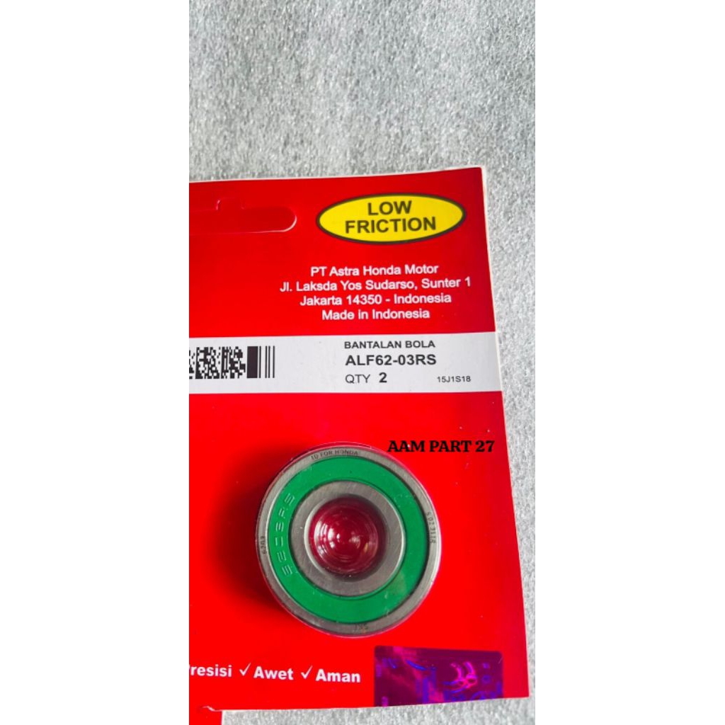 Bearing nap gear 6203RS Revo abs, Revo fit karbu, Revo fit injeksi, Revo x injeksi, Blade 110 old, B