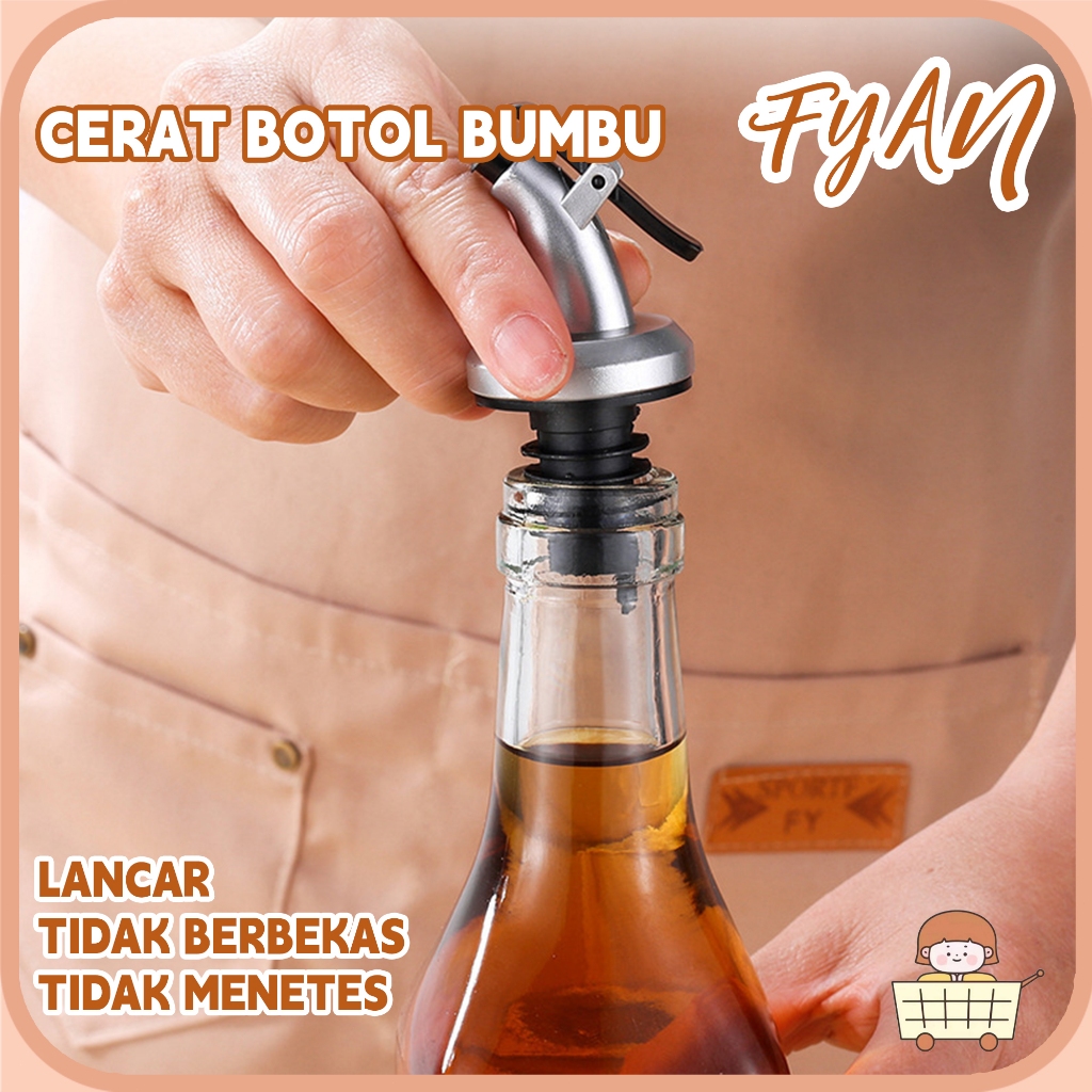 Sumbat botol minyak plastik untuk menuang minyak di dapur rumah tangga, cerat kecap, sumbat botol si