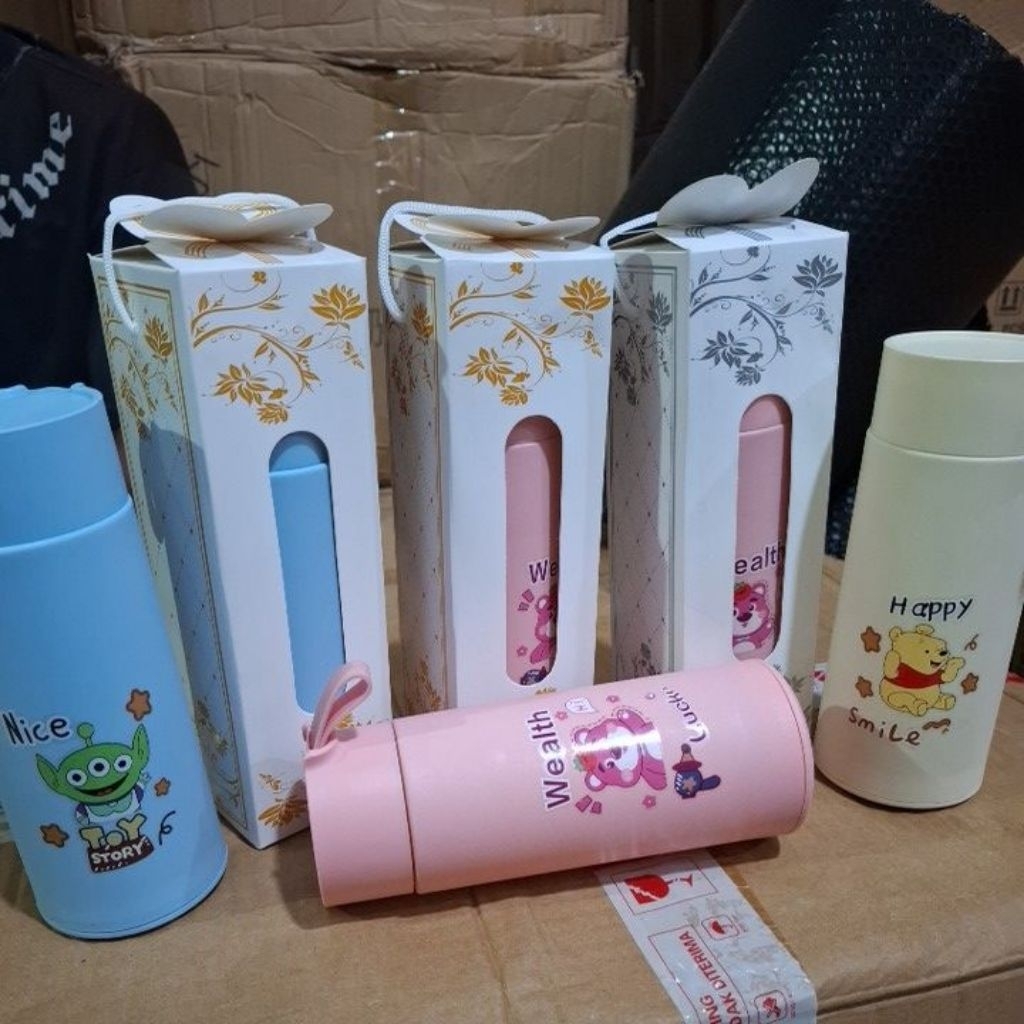 Botol Toy + Box Souvenir - Botol Karakter Lotso, Botol Karakter Animal, Botol Karakter Animasi, Souv