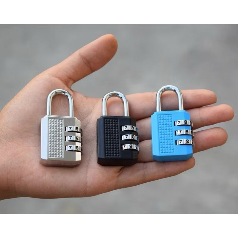 Gembok Mini Kombinasi 3 Kode Resettable / Number Lock Koper Minimalis / Gembok Koper / Gembok Laci /