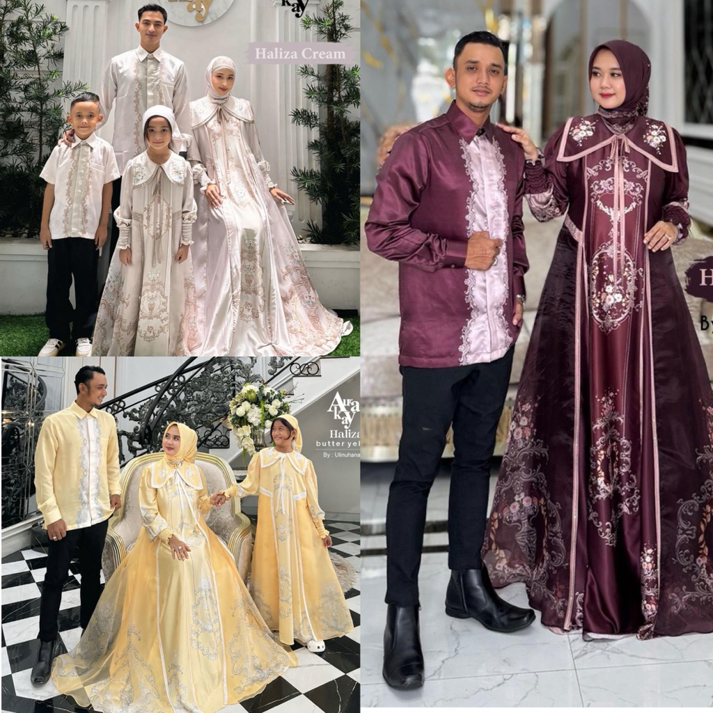 AURAKAY GAMIS DRESS HALIZA SET HIJAB 7637 ORI BY AURAKAY
