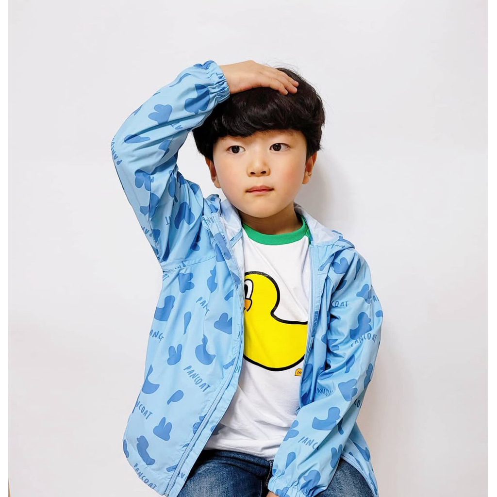 jeket parasut jas hujan mantel full print motif anak branded PANCOAT size 9T 5T